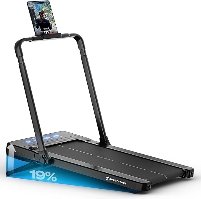 Sportstech sPad500 Laufband: Faltbar mit Steigung für Zuhause