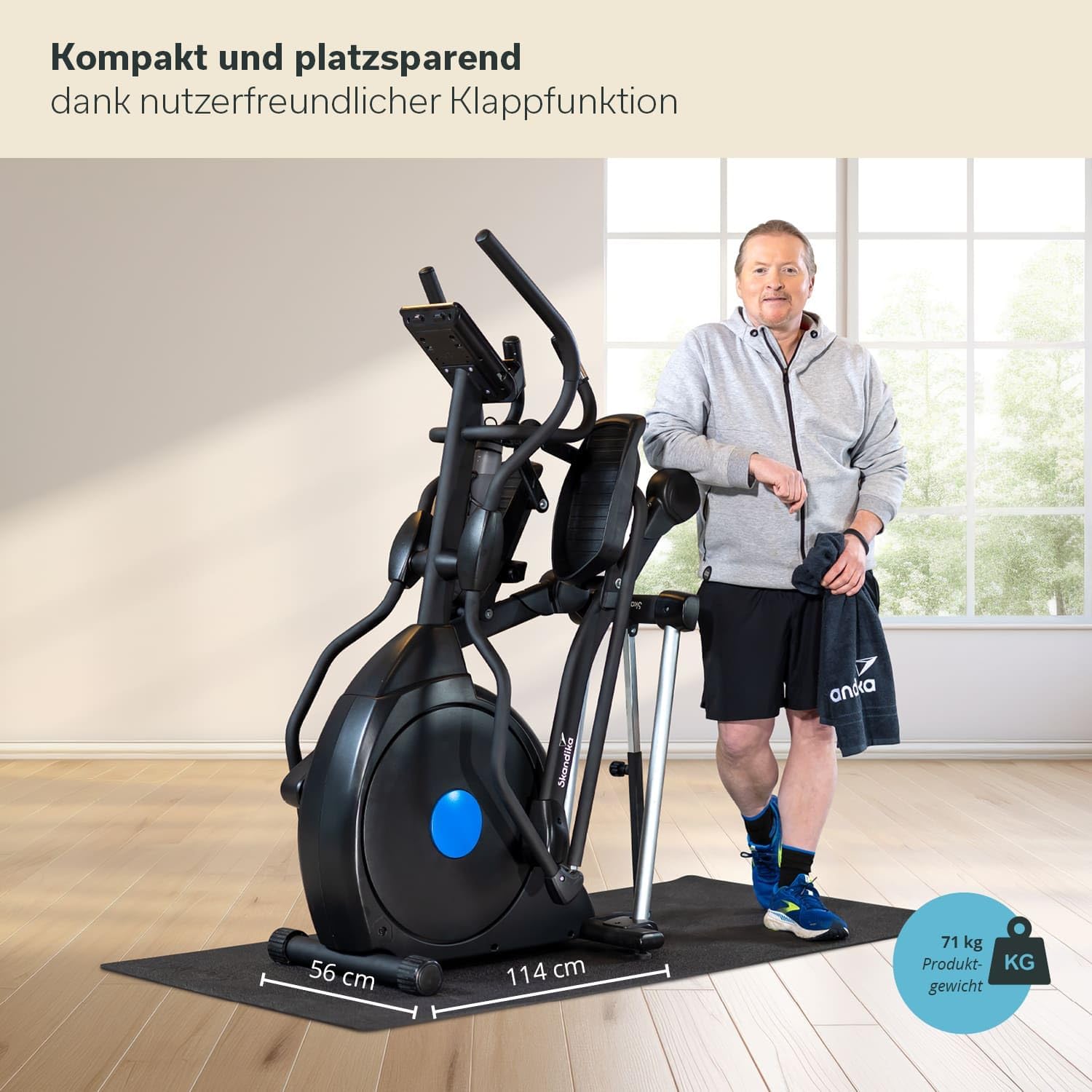 Skandika CardioCross Carbon Champ Elliptical Trainer | Bluetooth & Kinomap