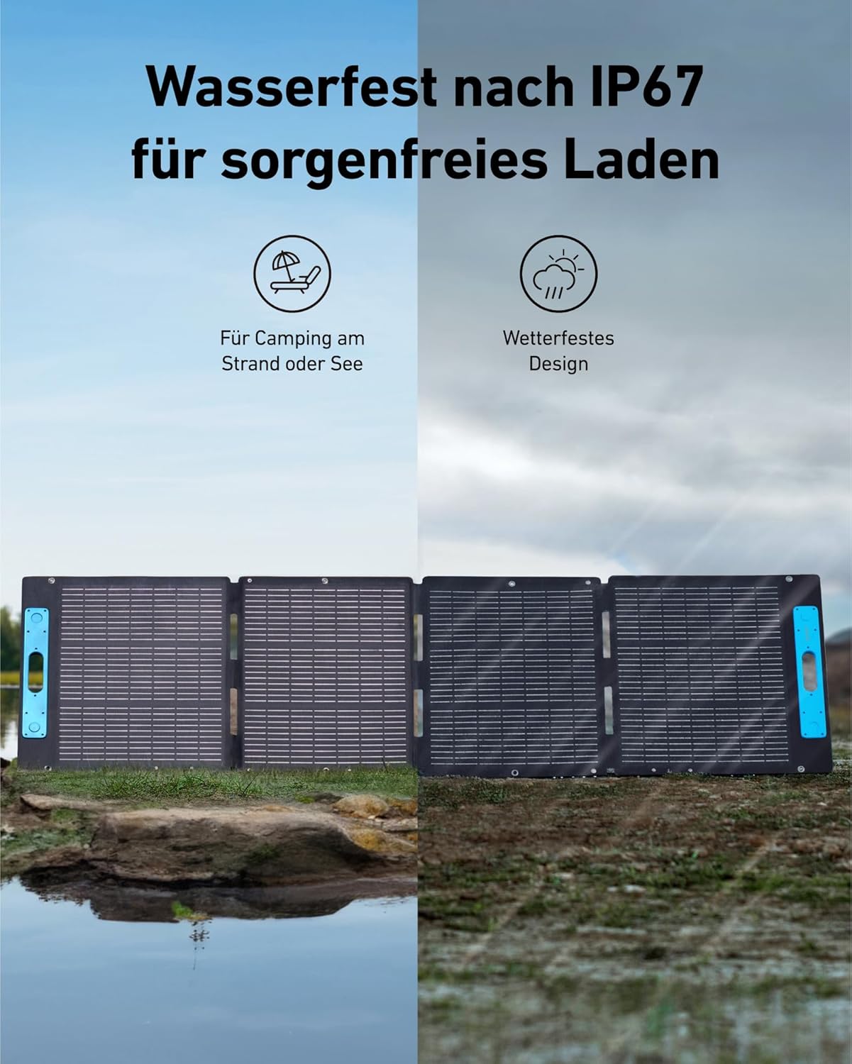 Anker SOLIX C800 Tragbare Powerstation mit 200W Solarpanels, 1200W (1600W Spitzenleistung) Solargenerator, 100% Akku in 58 Min., 768Wh LiFePO4 Akkus für Camping, Wohnmobil, RV, Reisen, Stromausfall
