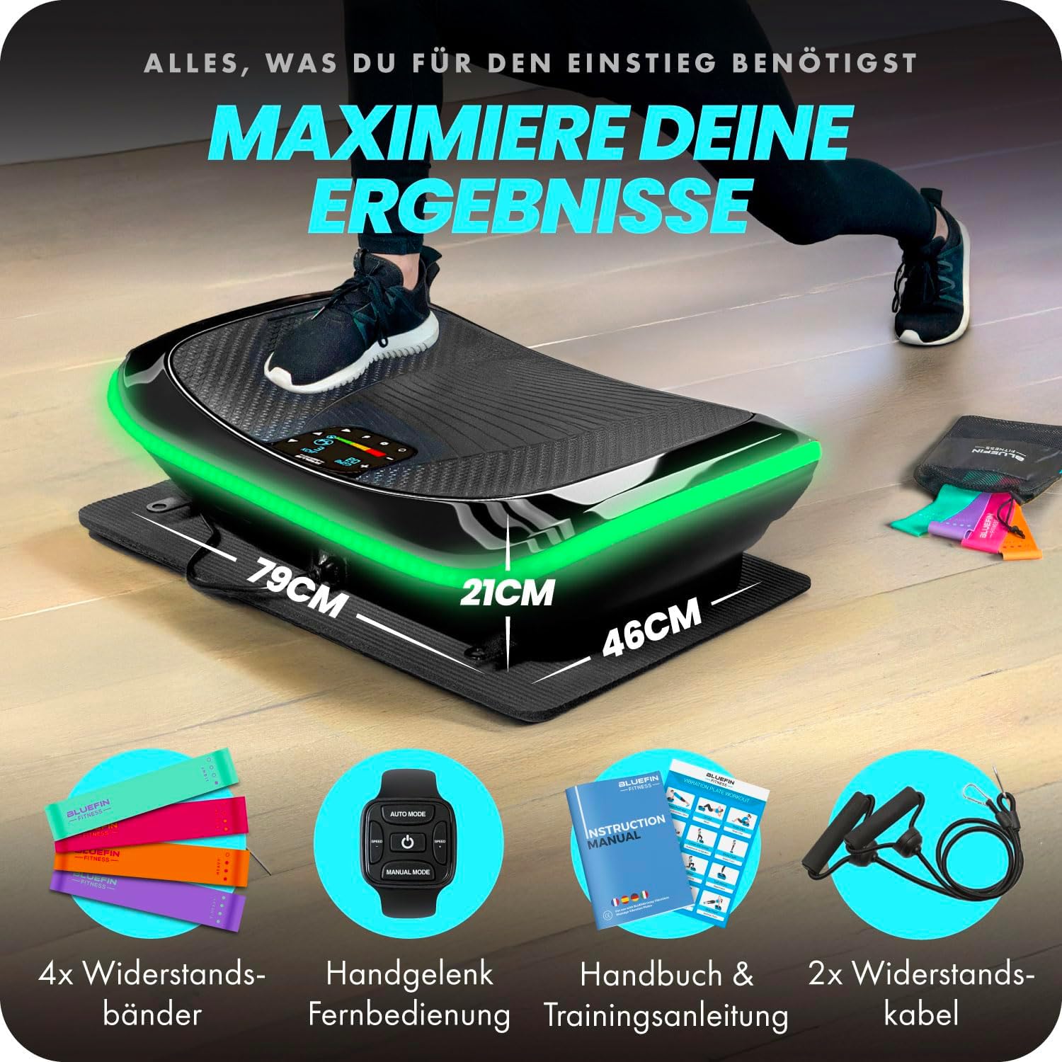 4D Vibration Plate Powerful Quiet Motor Magnet Therapy Ultra Comfort