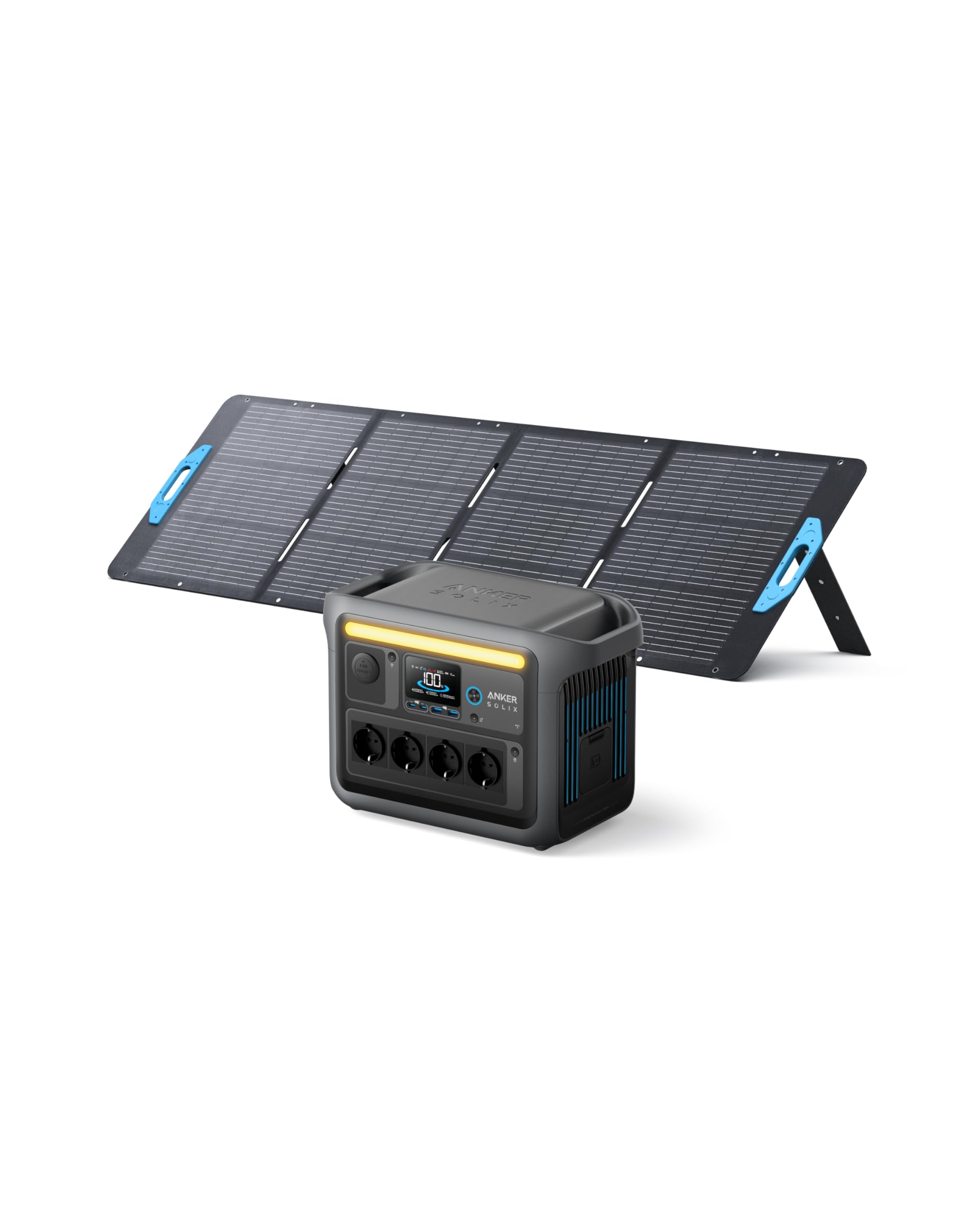Anker SOLIX C1000 tragbare Powerstation mit wasserfester Tragetasche, 1800W Solargenerator, 1056Wh LFP (LiFePO4) Akku, 4 AC-Steckdosen