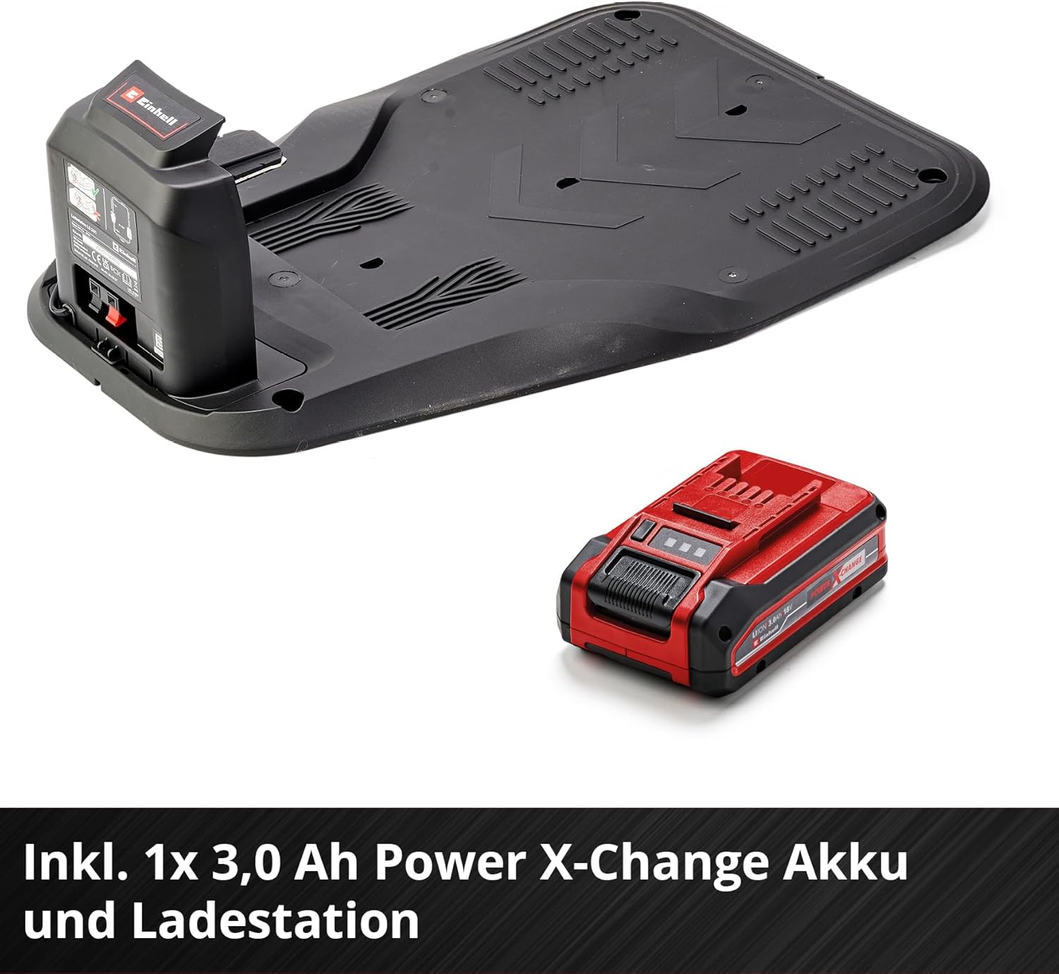 Einhell Mähroboter FREELEXO CAM 500 Power X-Change (18V, Kamera ersetzt Begrenzungsdraht, für 500 m², Brushless, bis 25% Steigung, Schnittbreite 18 cm, inkl. 3,0 Ah Akku, 5 m Magnetband)