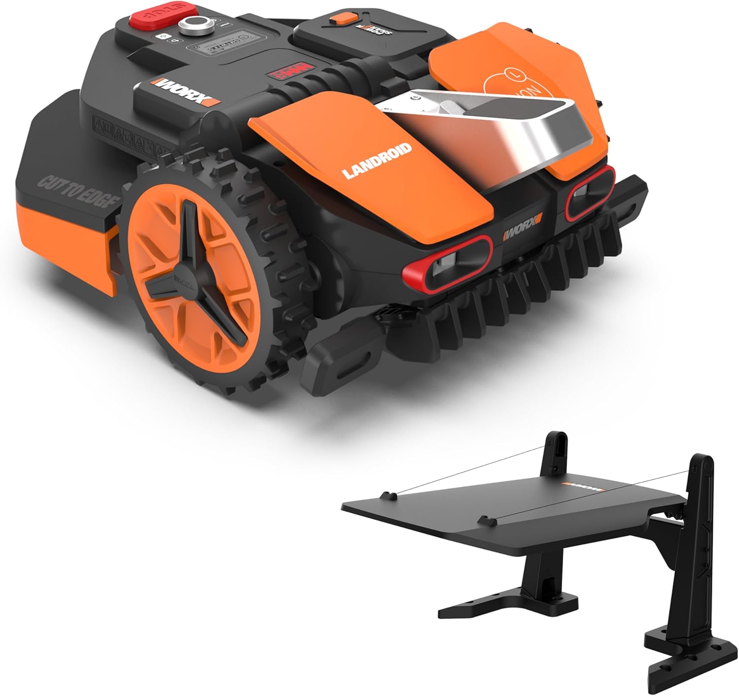 WORX Landroid Vision L1300 Mähroboter WR213E.1 für Gärten bis 1300m², AI Rasenmäher Roboter ohne Begrenzungskabel (WLAN & Bluetooth, aktive Hindernisvermeidung mit KI-Technologie, Igelschutz)