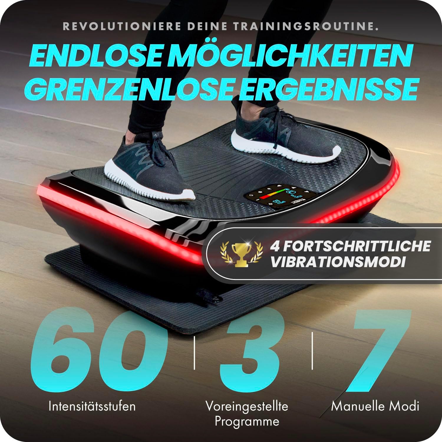 4D Vibration Plate Powerful Quiet Motor Magnet Therapy Ultra Comfort