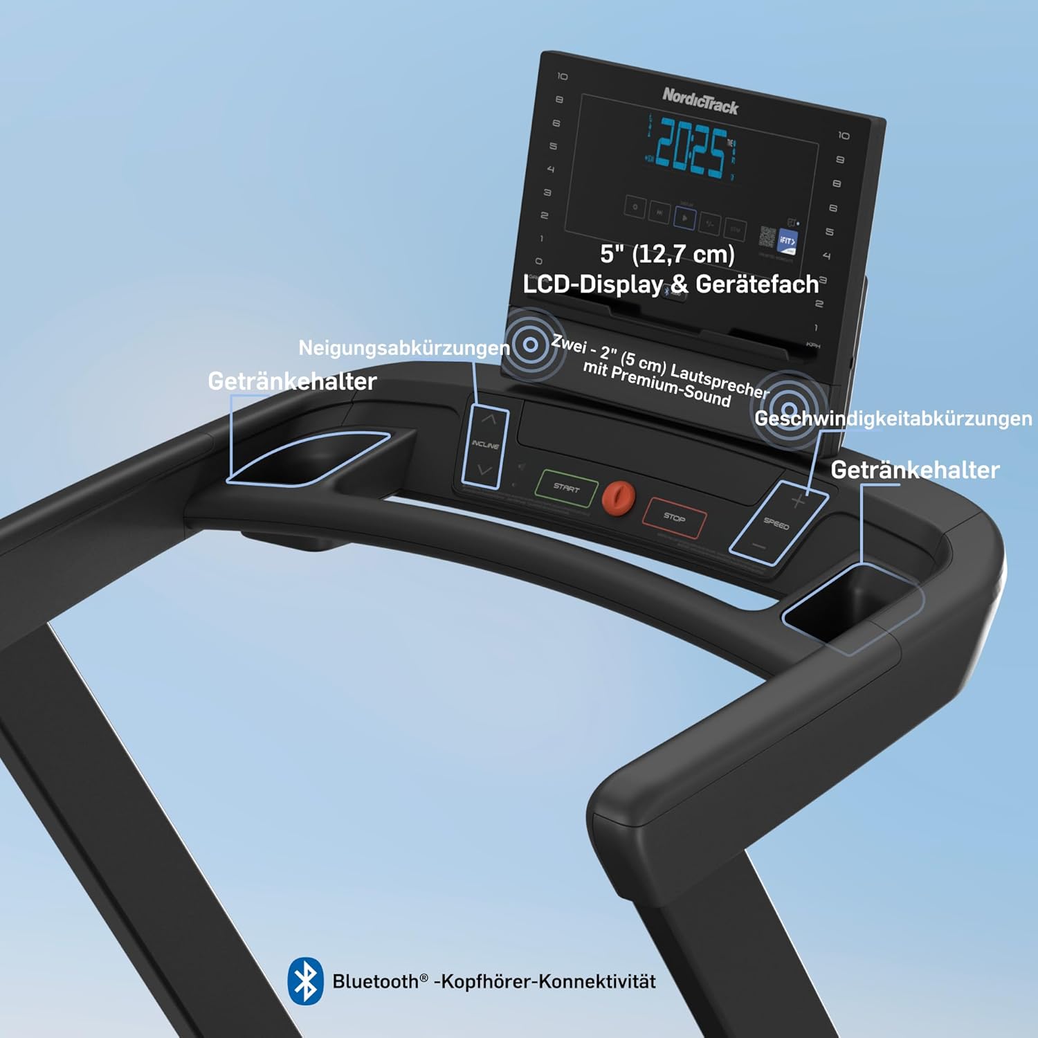 NordicTrack T-Serie: Laufband mit Steigung, Bluetooth & 136 kg Tragkraft