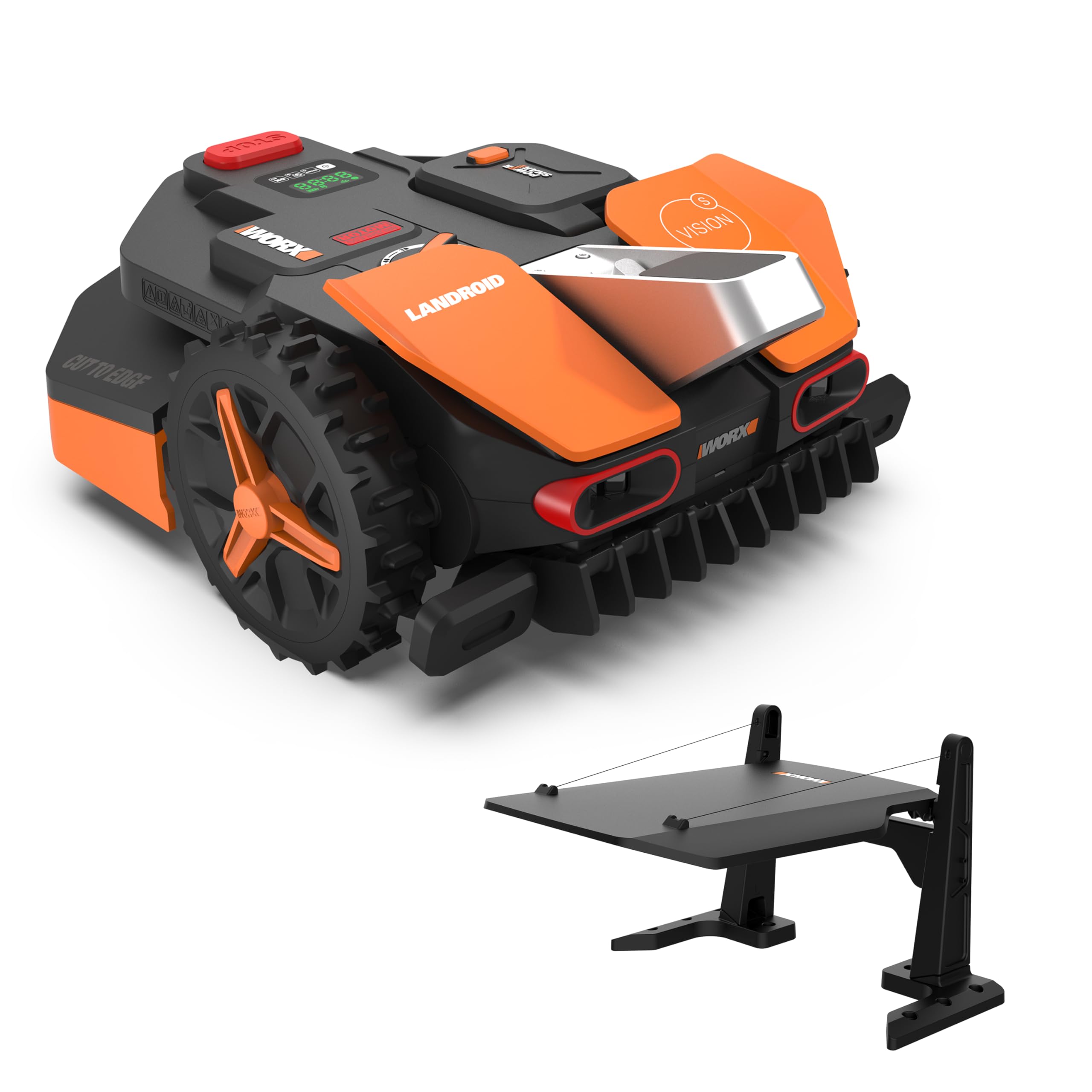WORX Landroid Plus WR147E.1 Mähroboter für Gärten bis 1000 qm mit WLAN, Bluetooth und schwimmendem Mähdeck