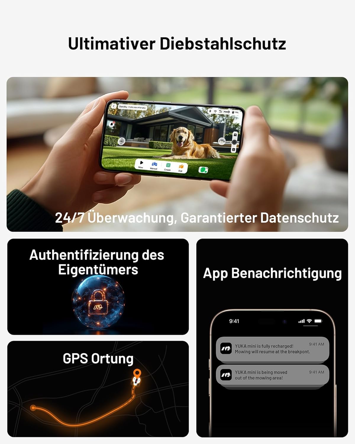 MAMMOTION YUKA und YUKA mini Serie Mähroboter (YUKA mini 700+Garage)