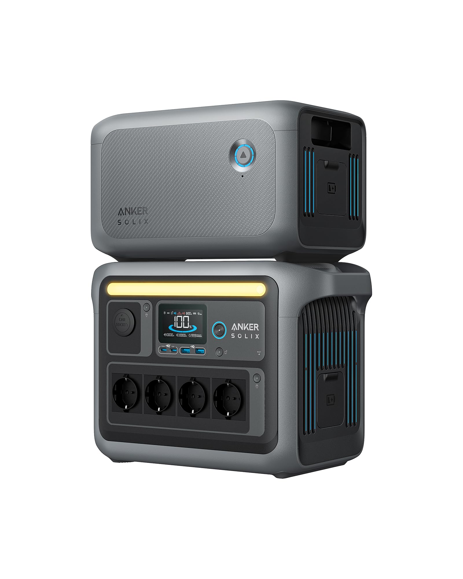 Anker SOLIX C1000 tragbare Powerstation mit wasserfester Tragetasche, 1800W Solargenerator, 1056Wh LFP (LiFePO4) Akku, 4 AC-Steckdosen