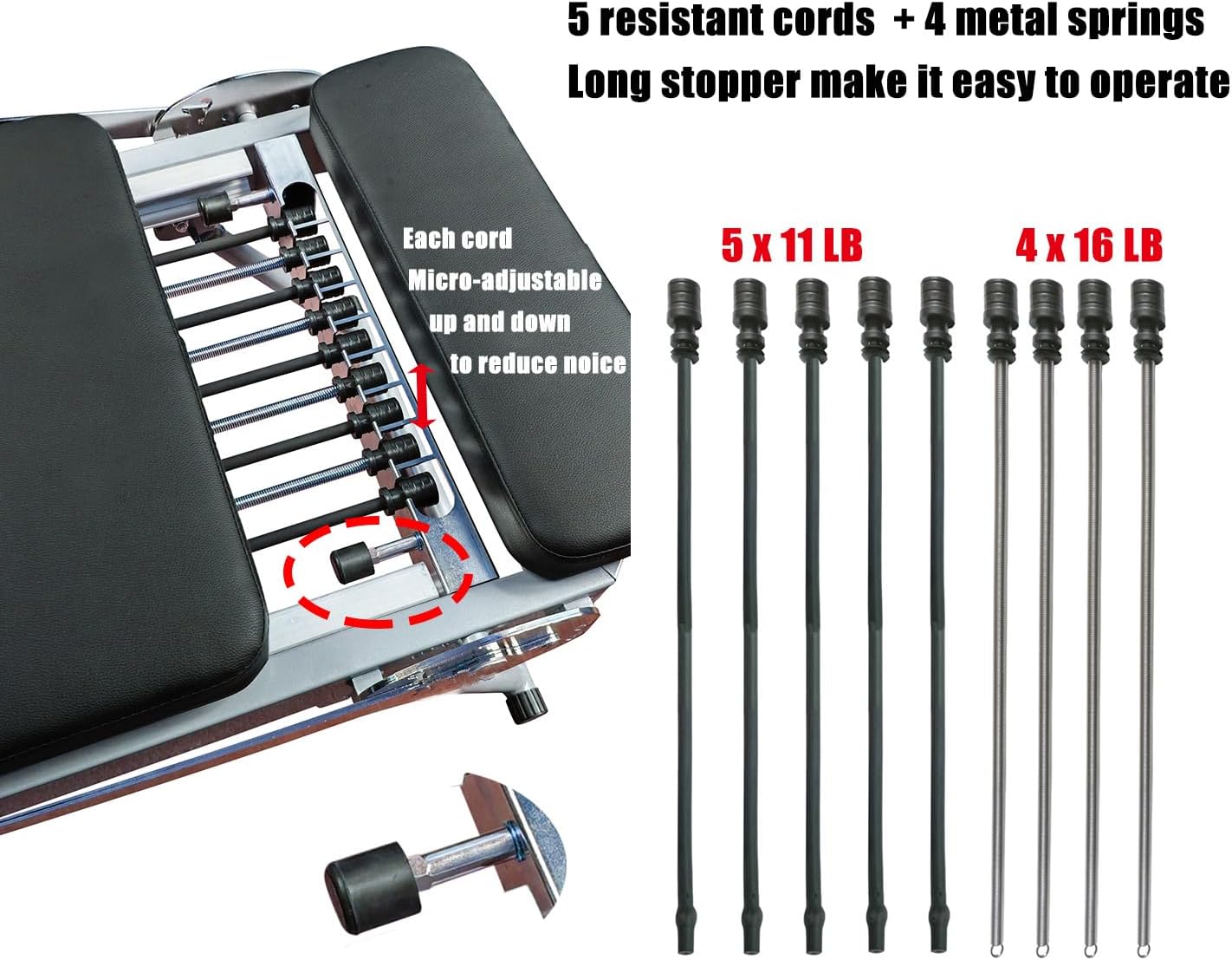 Nexace Pilates Reformer für Zuhause, Faltbarer Pilates Reformer Heimgebrauch