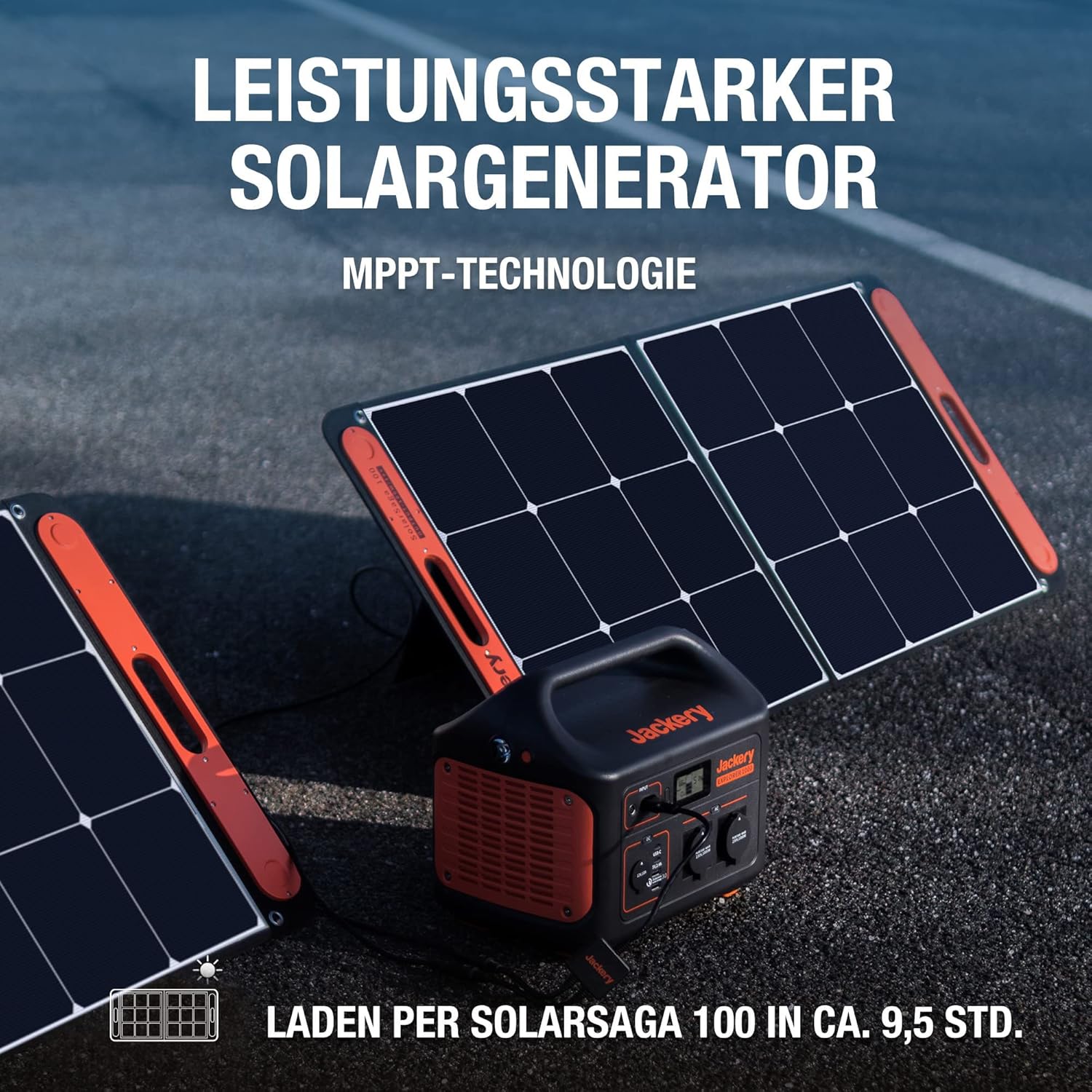 Jackery Explorer 500, 518Wh Tragbare Powerstation Mobiler Stromspeicher mit 230V/500W (Spitze 1000W) Steckdose + USB, Mobile Stromversorgung mit LCD-Anzeige für Party, Camping, Wohnmobil, Heimwerken