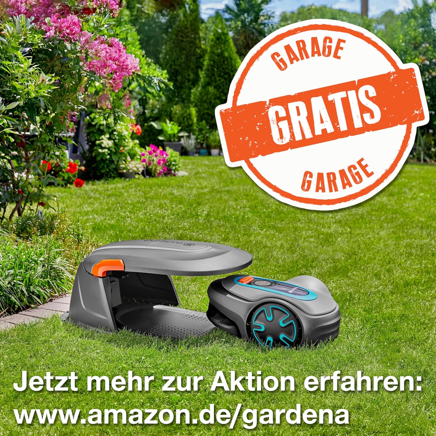 Gardena Mähroboter SILENO minimo 250 m²: intelligenter Rasenmäher mit optimaler Konnektivität, mit Gardena Bluetooth App programmierbar, DE-Version (15201-20)