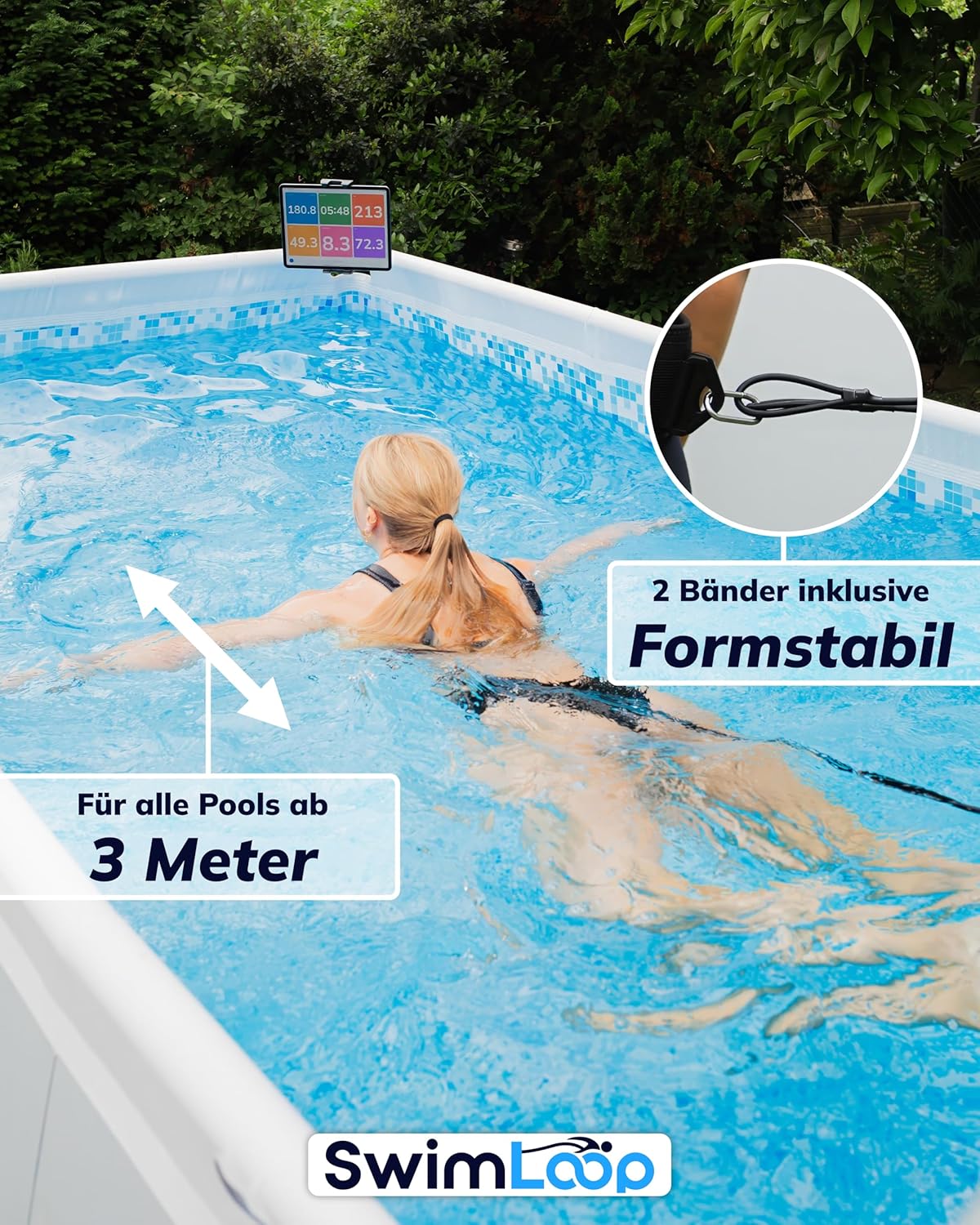 SwimLoop Bundle: Aktivitätstracker + Schwimmgurt, Heimtrainer für Widerstandstraining