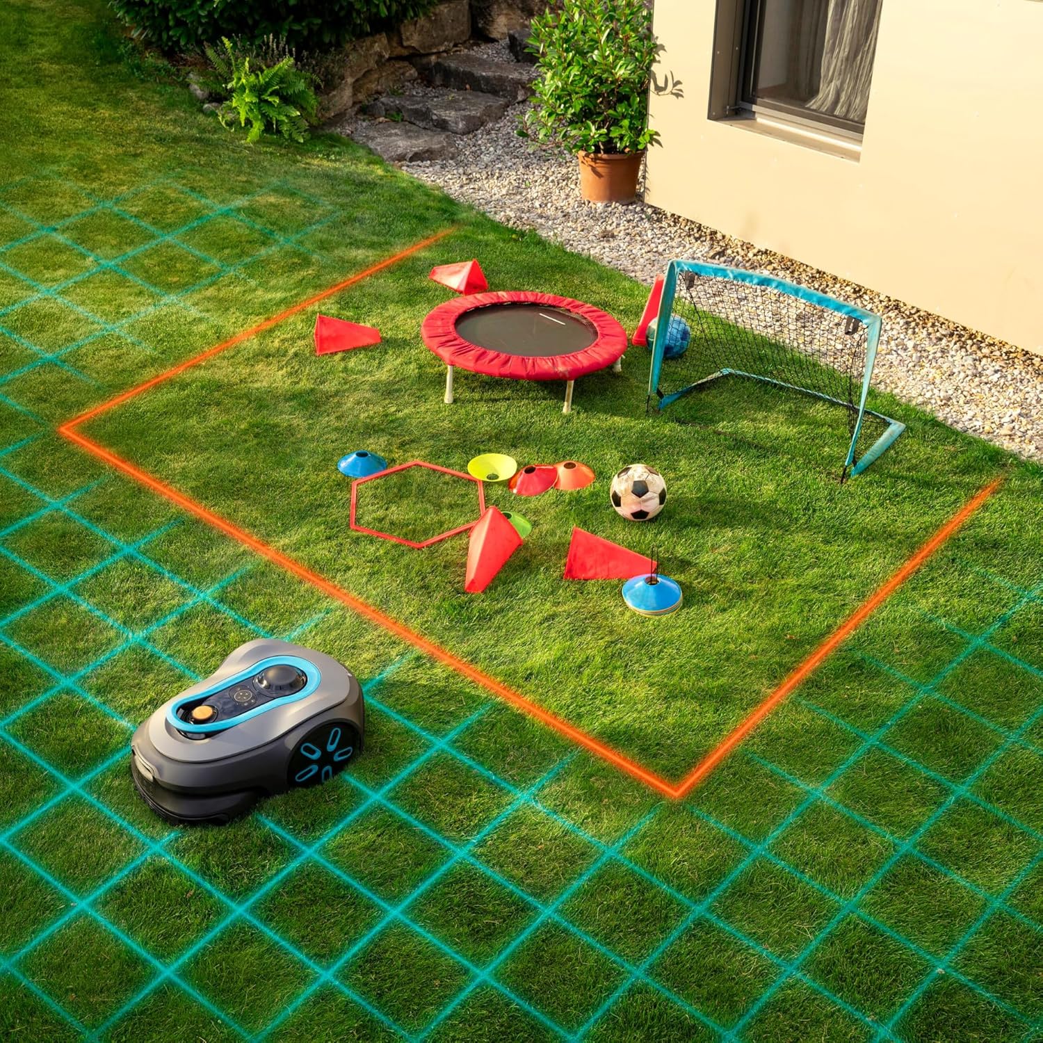 Gardena smart SILENO Free Set 1100 m² Mähroboter, kabellos, für Rasenflächen bis 1.100 m², LONA Intelligence, ohne Begrenzungskabel, leiser Betrieb, intelligenter Mäher mit App Steuerung (19926-47)