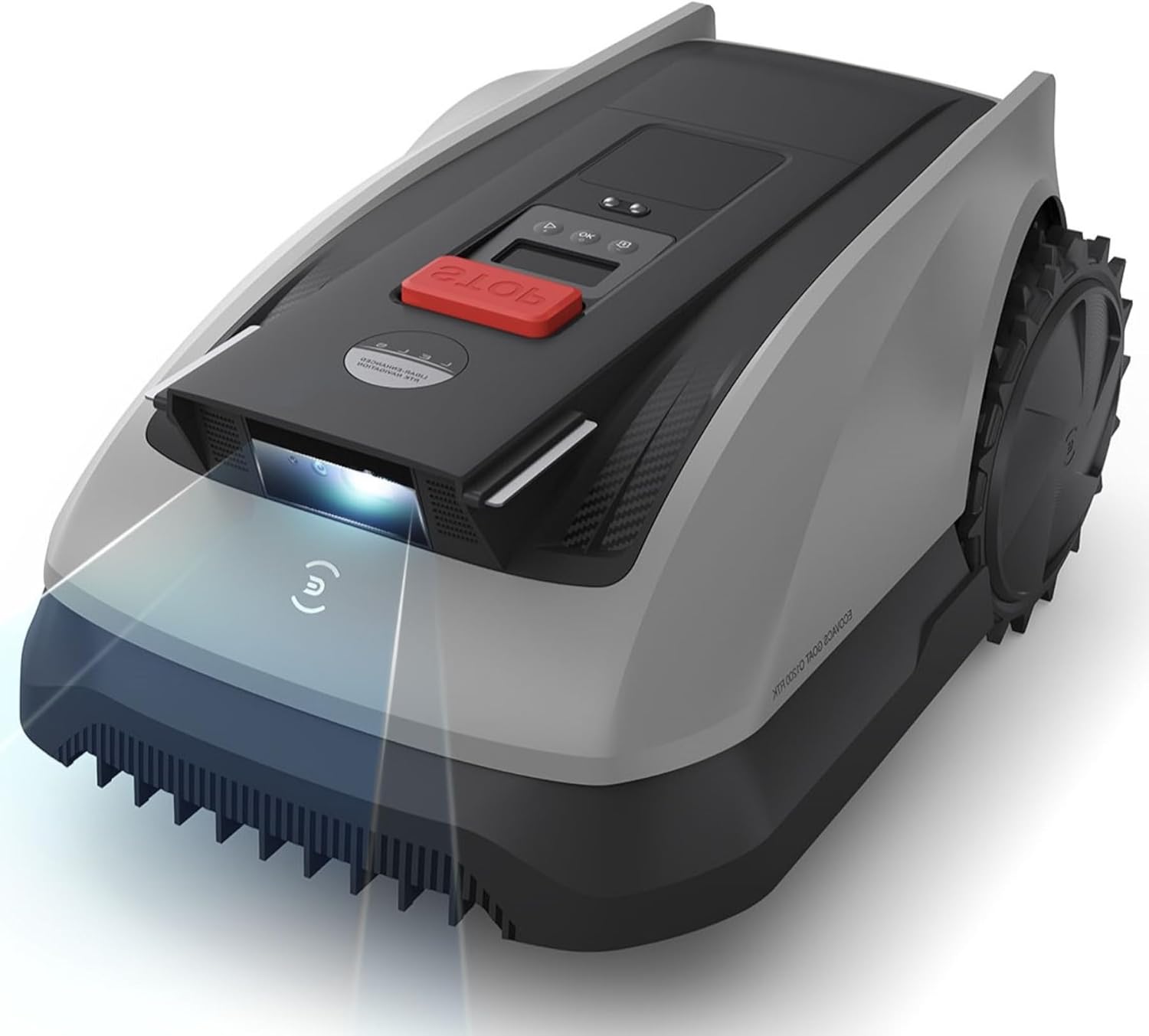 ECOVACS Goat O1200 RTK Mähroboter ohne Begrenzungskabel, 1200 m², LiDAR-unterstützte RTK+Vision Navigation, Rasenmäher Roboter, einstellbare Schnitthöhe 3-8cm, Auto-Kartierung, 0,7m Engstellen