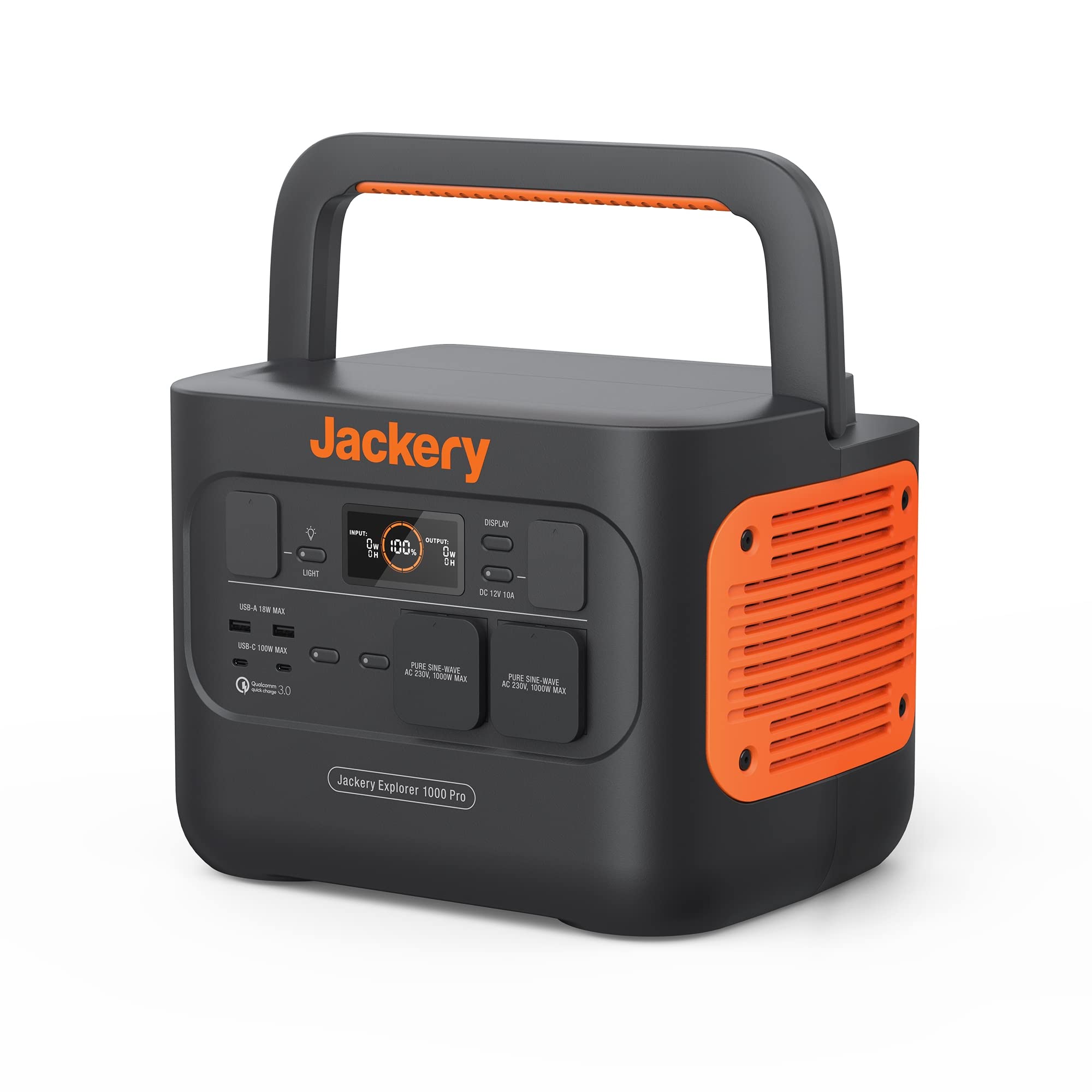 Jackery Powerstation 1000 v2 mit 200W Solarpanel, 1070Wh LiFePO4 Solargenerator, 1500W AC/100W USB-C Ausgang,1 Std. Schnellladung für Camping, Wohnmobil, Notfall