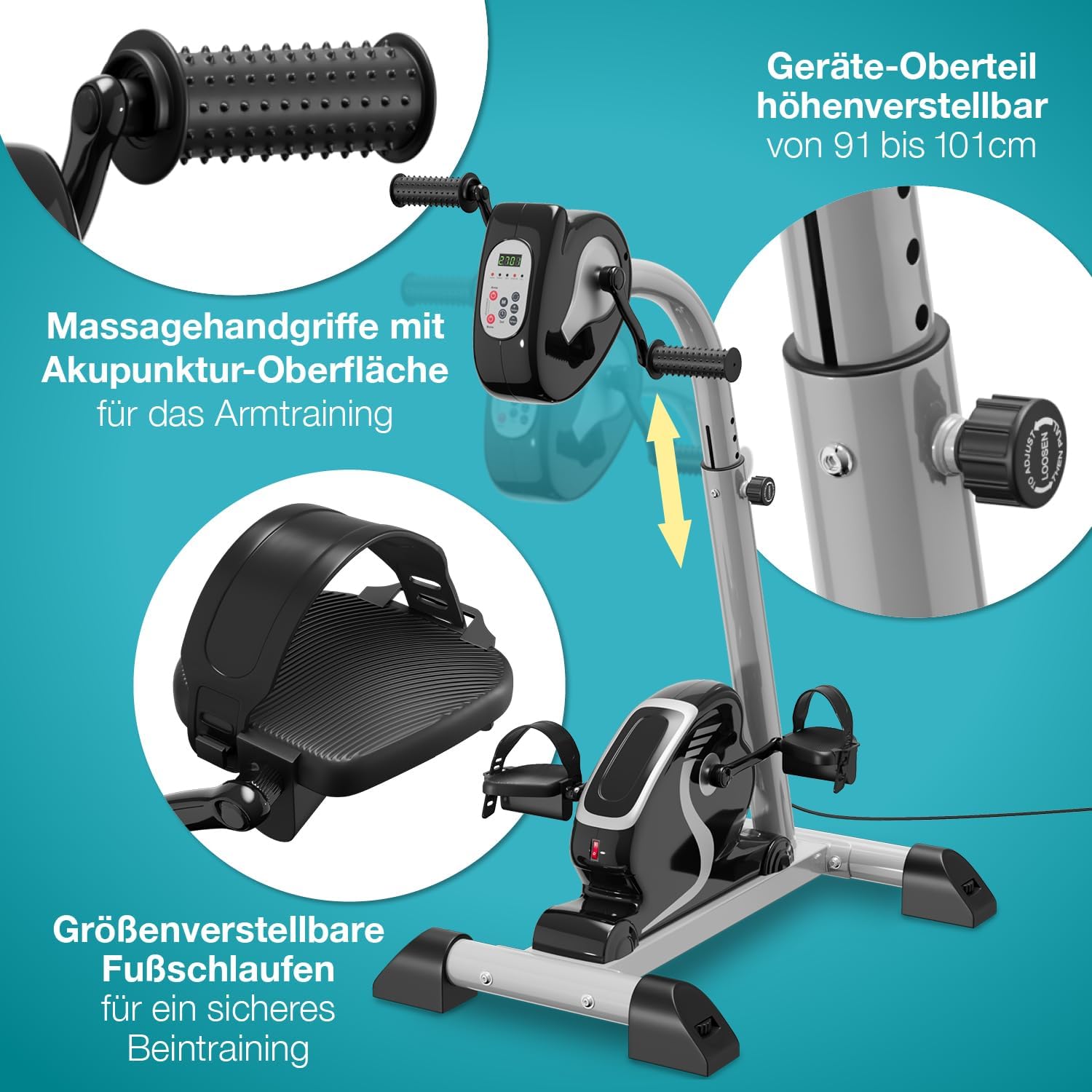 maxVitalis 2-in-1: Arm- und Beintrainer mit Motorunterstützung