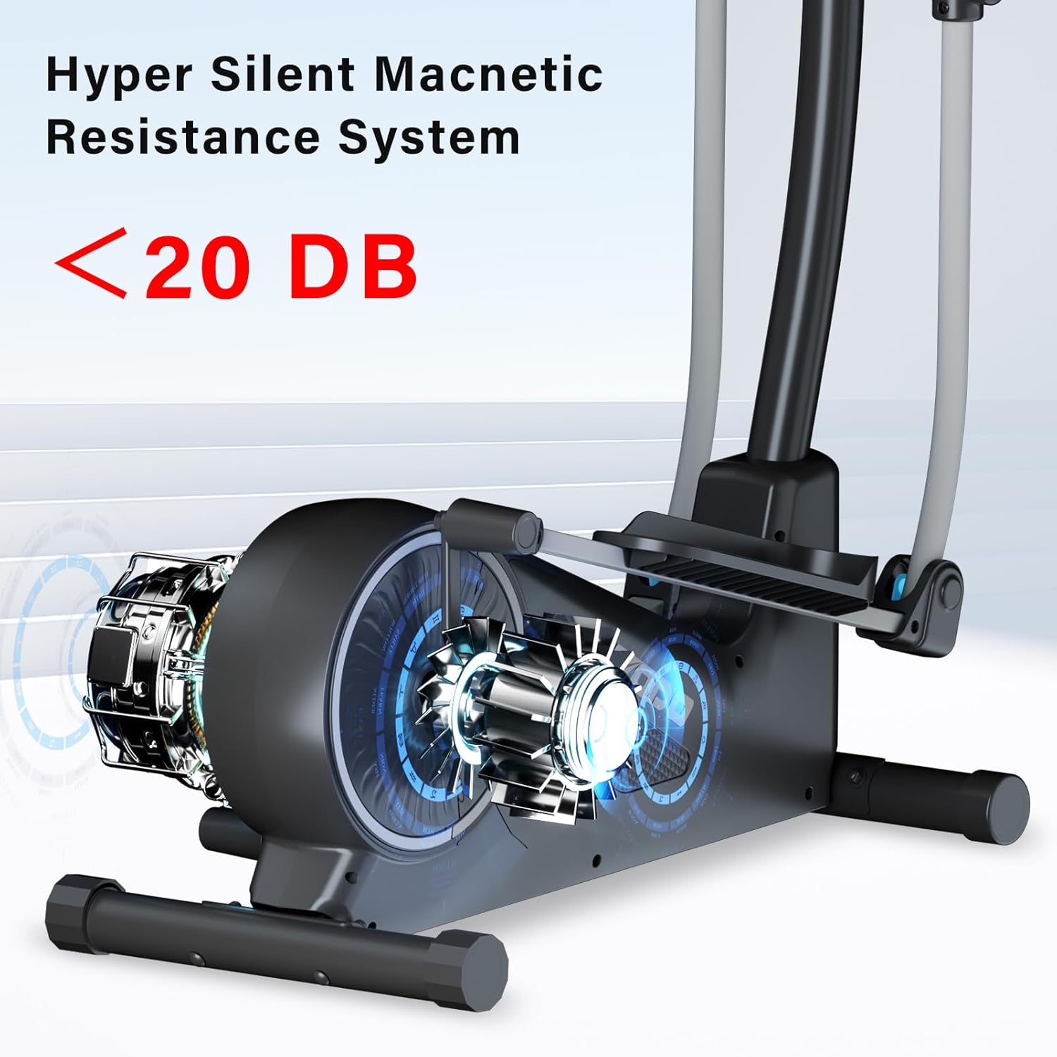 TODO 2-in-1 Heimtrainer Crosstrainer: Leiser Magnetischer Ellipsentrainer mit App