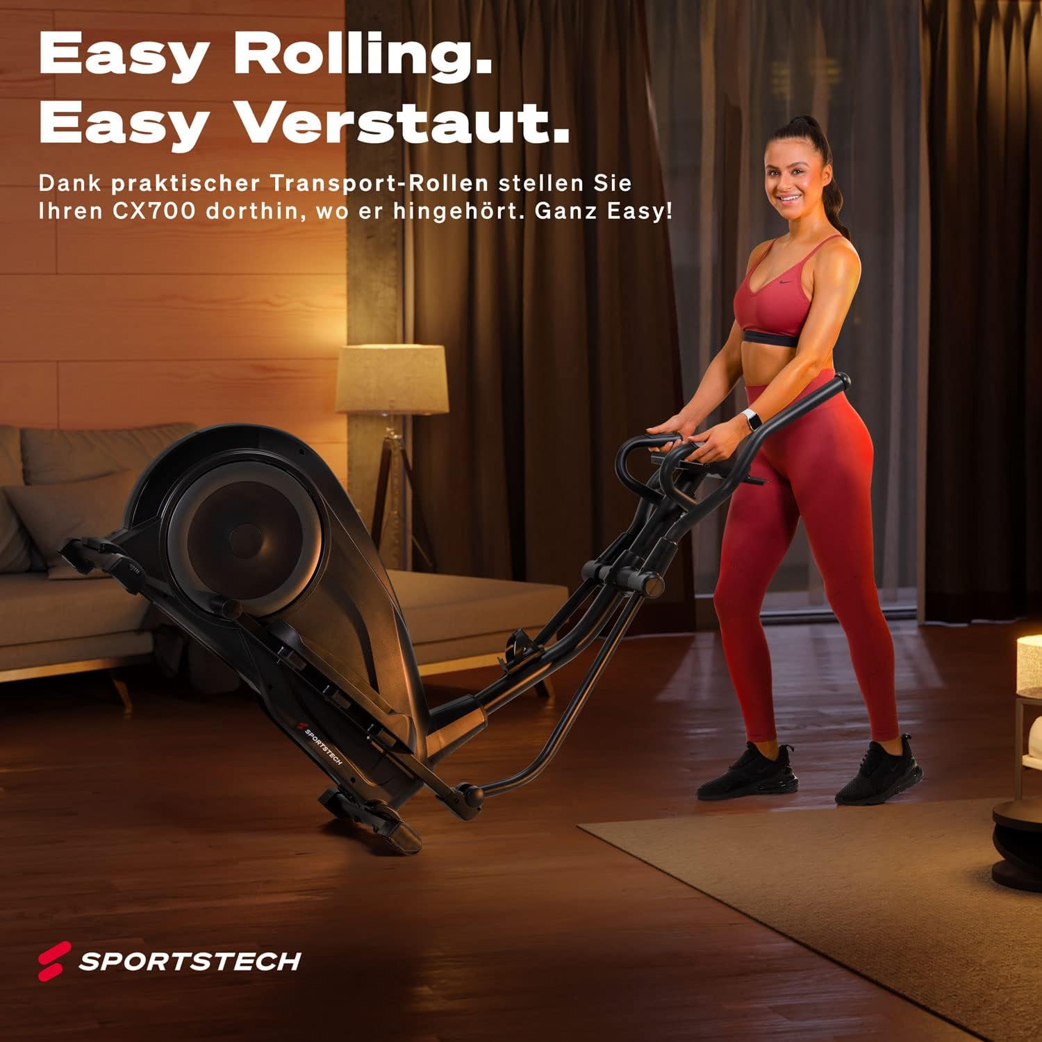 Sportstech CX700: Crosstrainer, 24kg Schwungmasse, App & Bluetooth