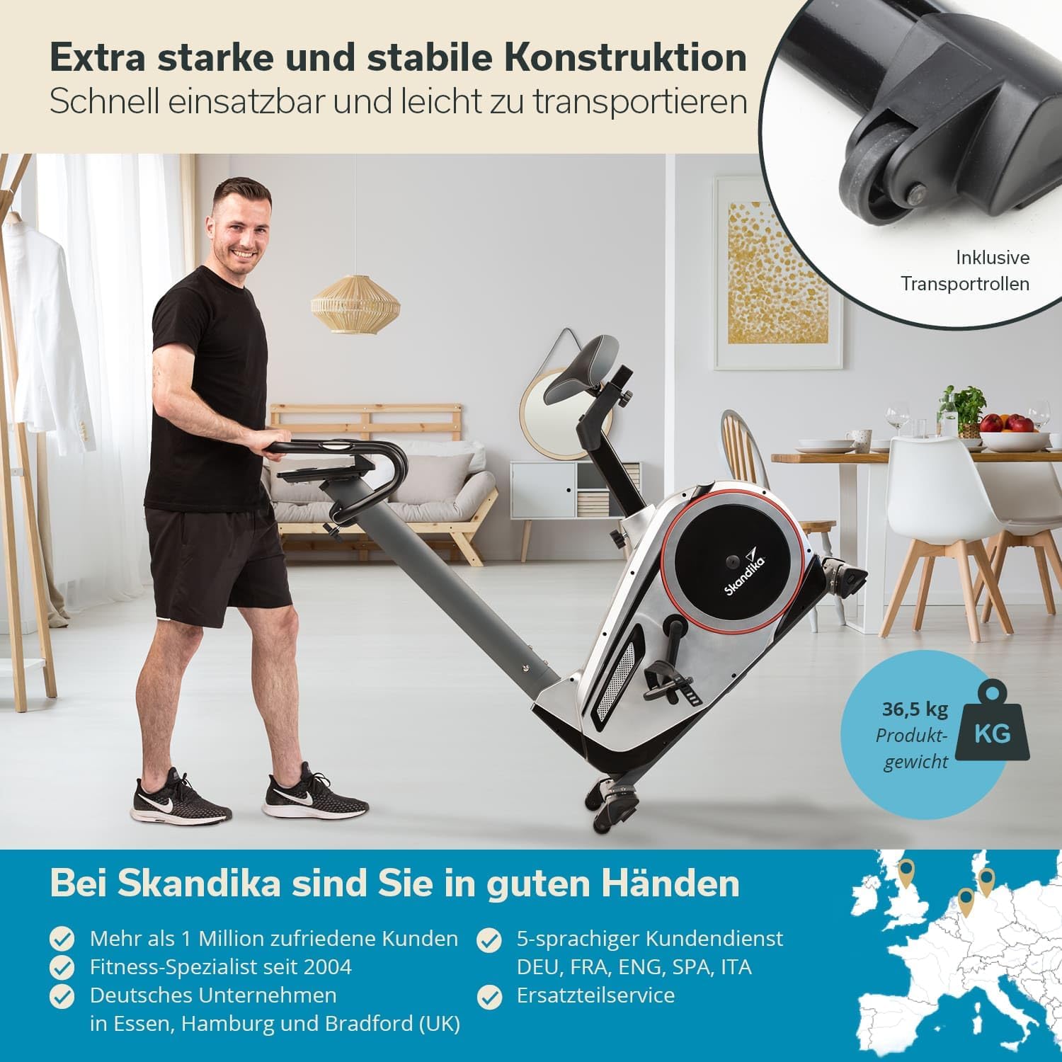 Skandika Morpheus: Ergometer mit 12 kg Schwungmasse