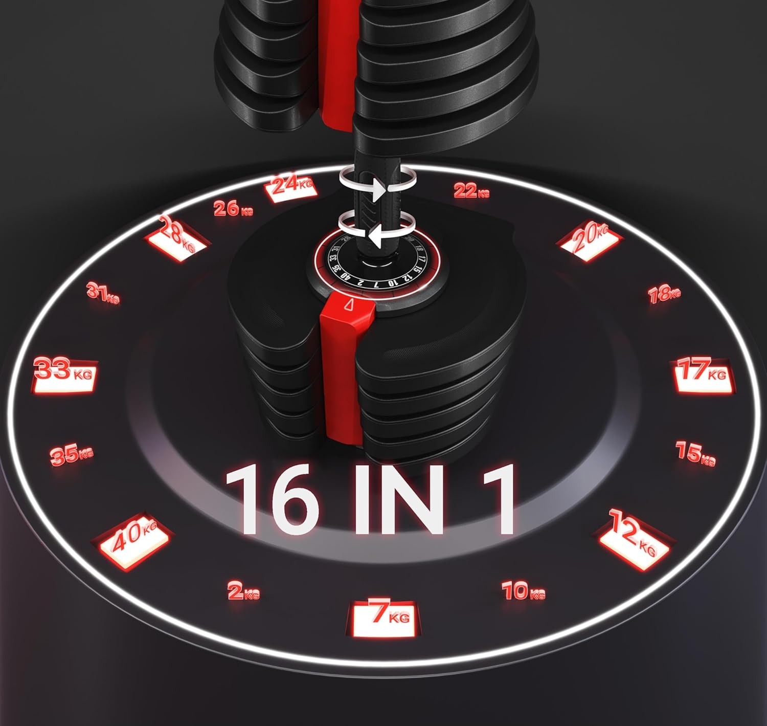 Yaheetech Verstellbare Hantel: 12/16‑in‑1 Schnellverstellung fürs Home‑Gym