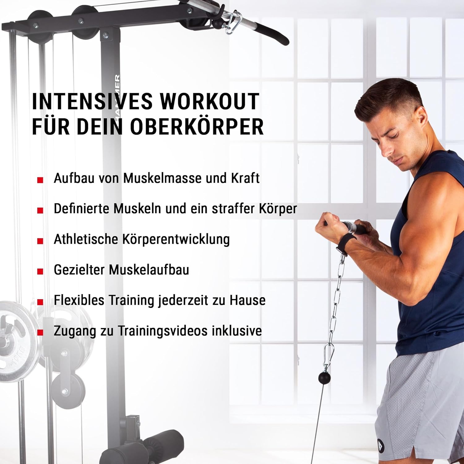 Finnlo Multi Lat Tower Zugstation – Rückentrainer, Armtrainer, Bauchmuskeltrainer