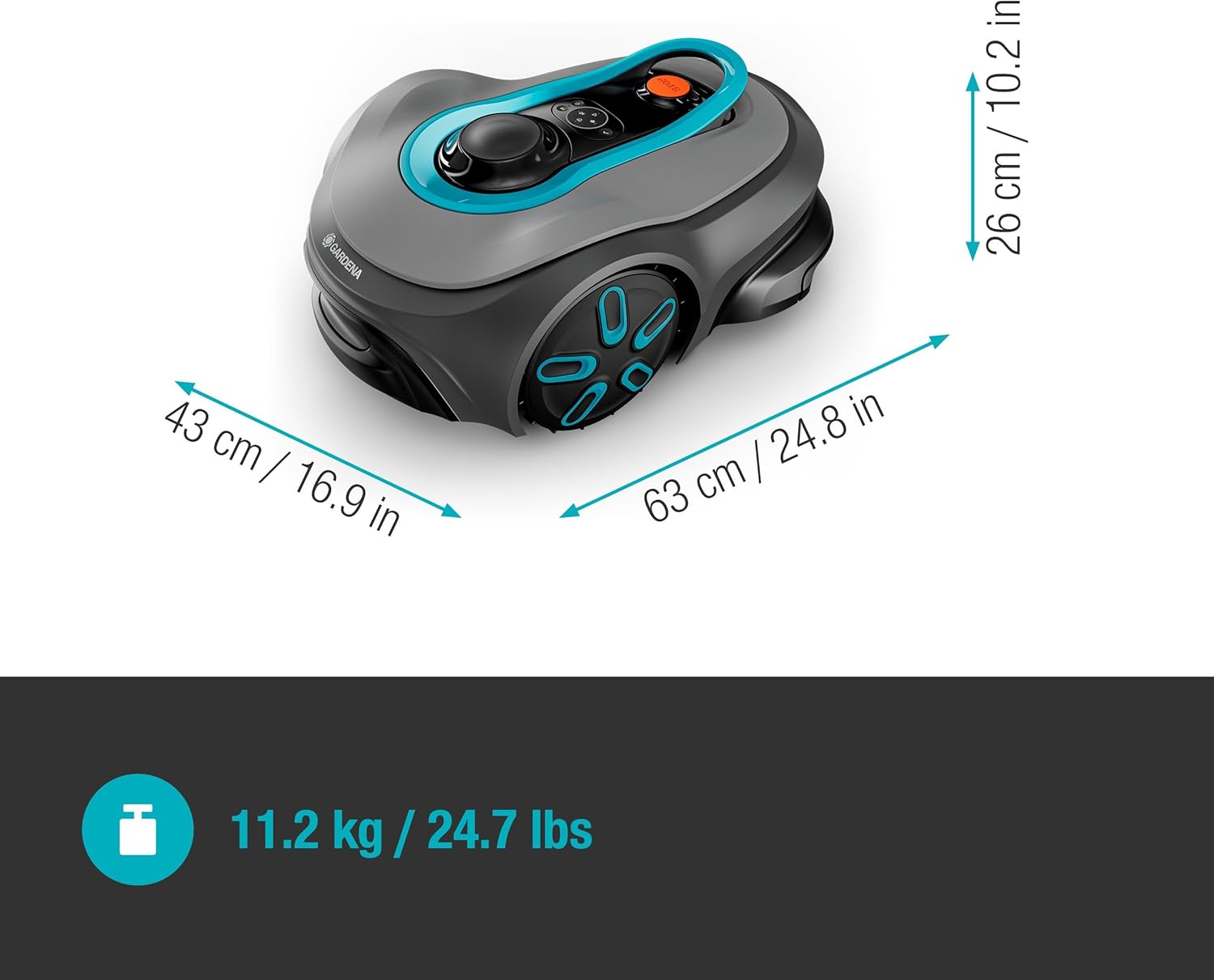 Gardena smart SILENO Free Set 1200 m² kabelloser Mähroboter: LONA Intelligence, Trim-to-Edge, ohne Begrenzungskabel, leiser Betrieb, intelligenter Mäher, App Steuerung (19923-20)