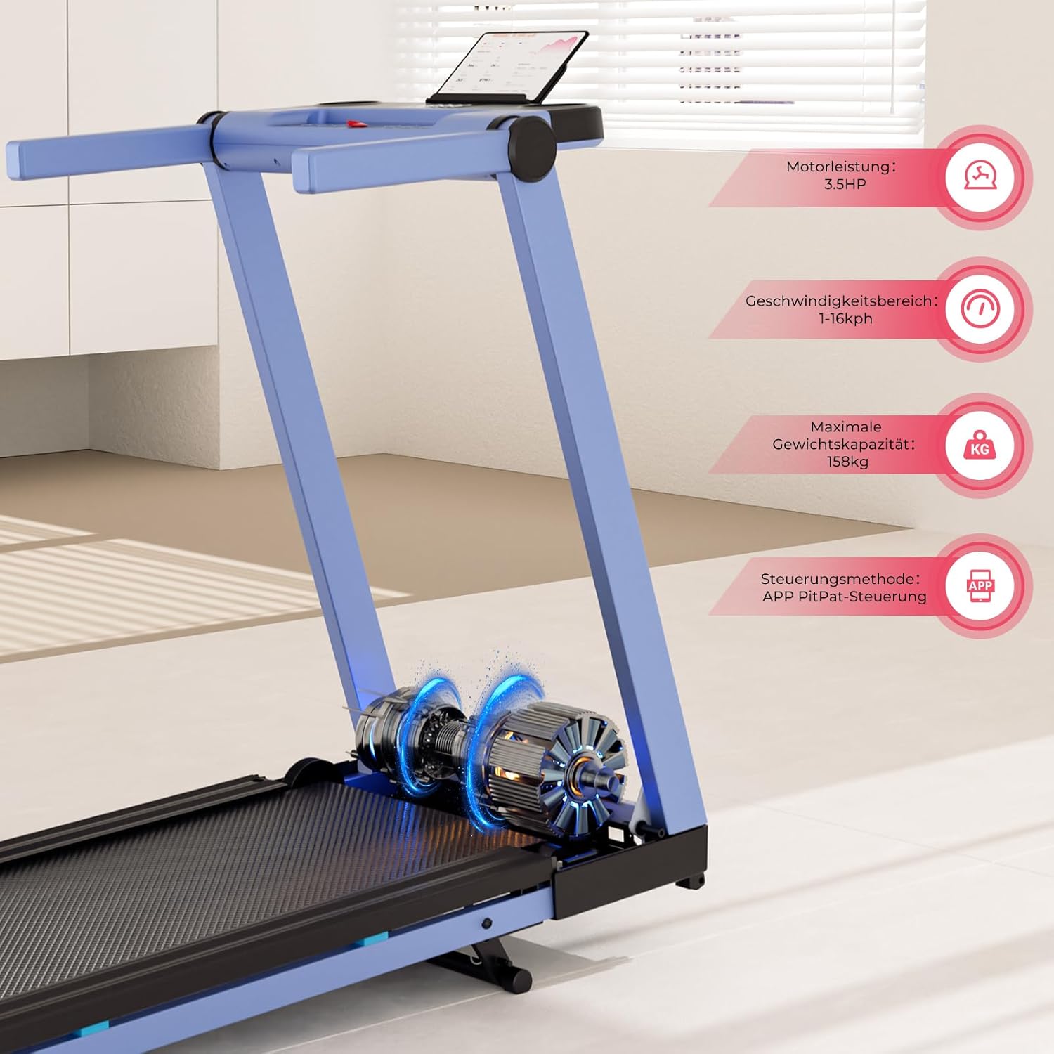 DeerRun Raceable Laufband: High-Tech Home Laufband mit Steigung & AI Coach