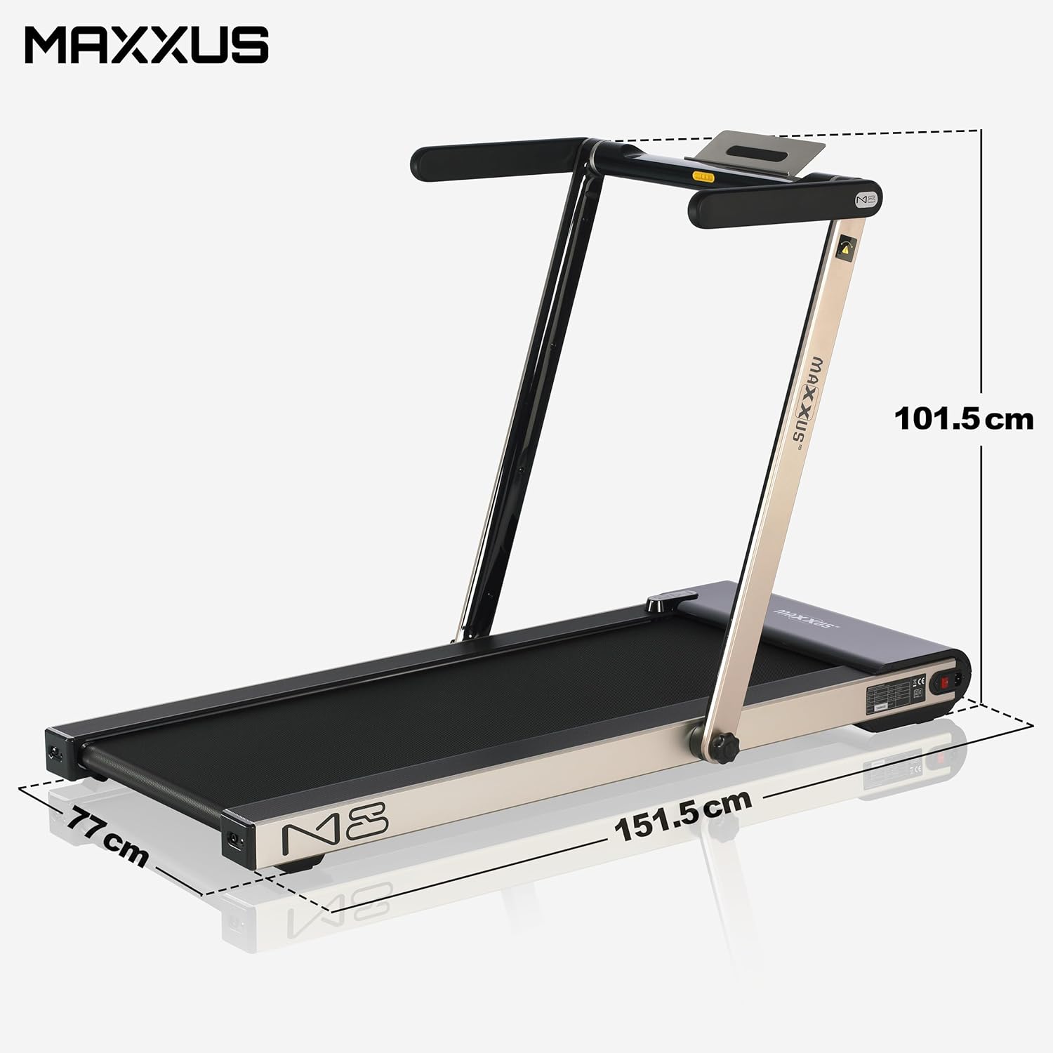 Maxxus M8 Elektrisches Klappbares Laufband – 2.0 PS Motor, Bluetooth & App