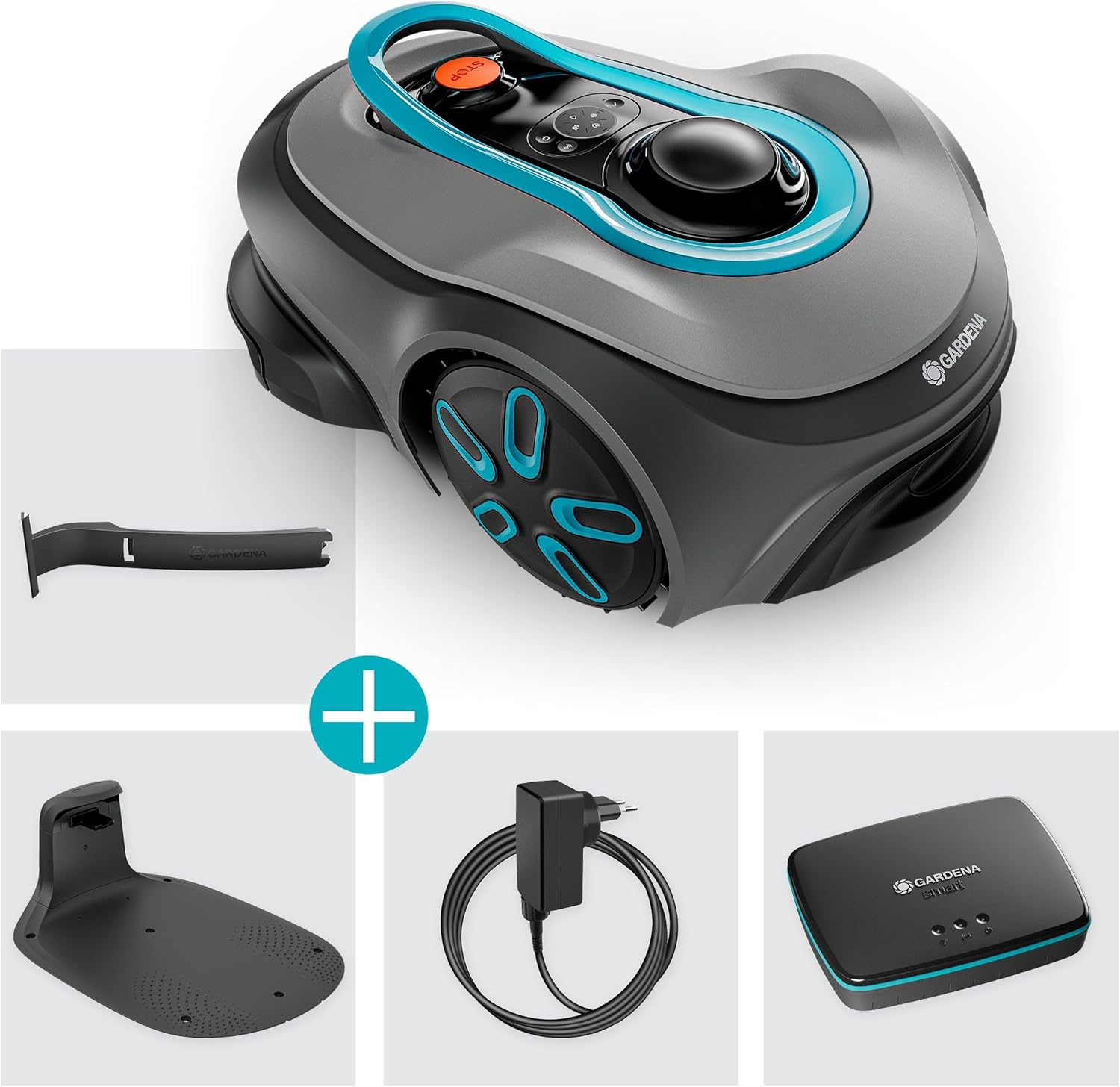 Gardena smart SILENO Free Set 600 m² kabelloser Mähroboter: LONA Intelligence, Trim-to-Edge, ohne Begrenzungskabel, leiser Betrieb, intelligenter Mäher, App Steuerung (19921-20)