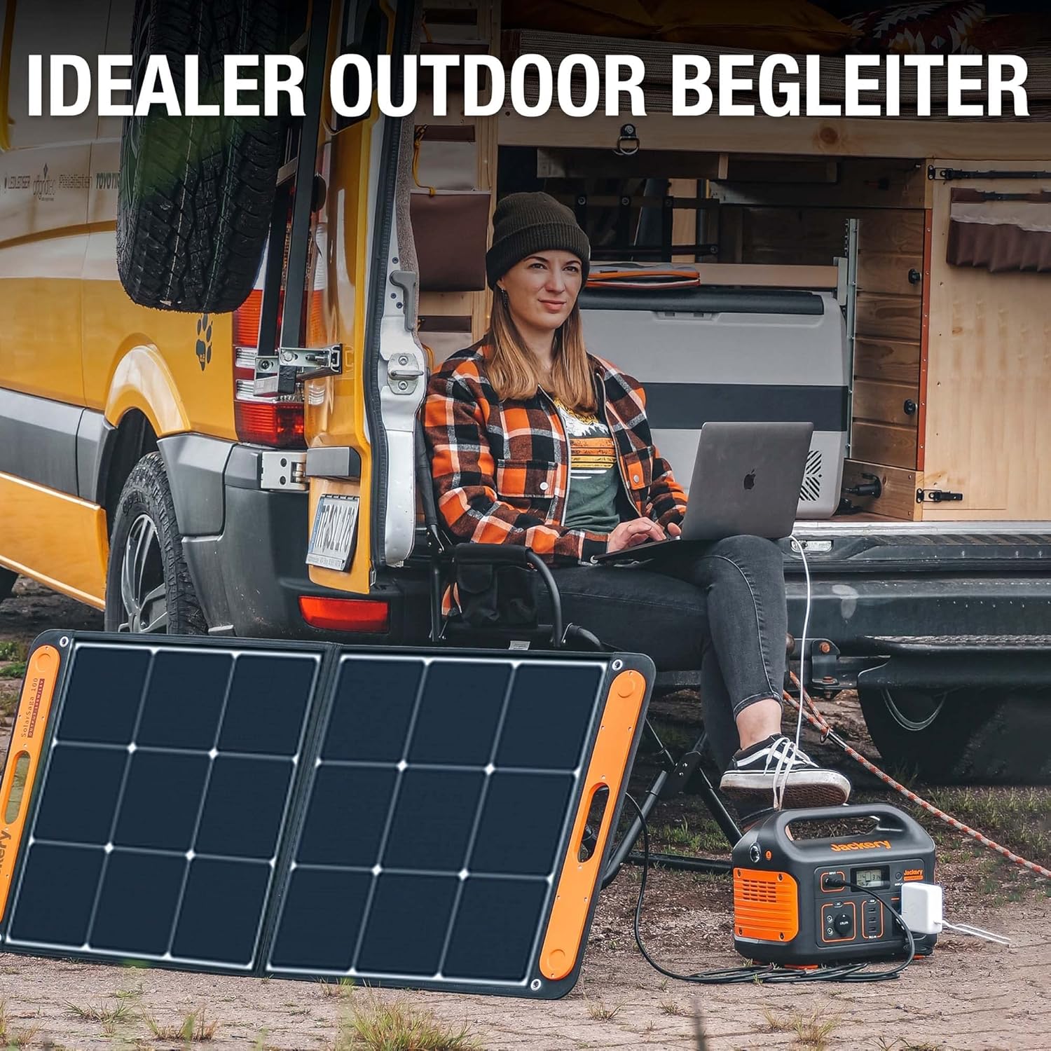 Jackery Explorer 500, 518Wh Tragbare Powerstation Mobiler Stromspeicher mit 230V/500W (Spitze 1000W) Steckdose + USB, Mobile Stromversorgung mit LCD-Anzeige für Party, Camping, Wohnmobil, Heimwerken