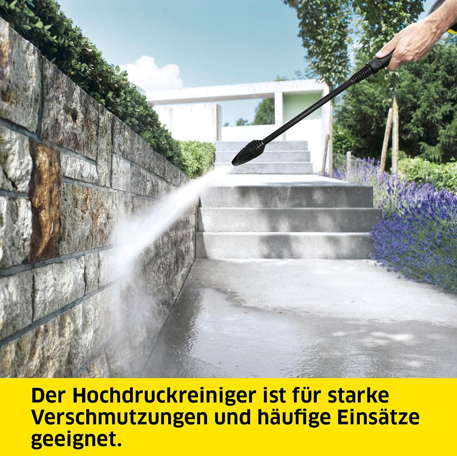 Kärcher Hochdruckreiniger K 7 Premium Power, Druck: 180 bar, Durchfluss: 600 l/h, Flächenleistung: 60 m²/h, Leistung: 3.000 W, Schlauchtrommel, mit Pistole, Dreckfräser, Strahlrohr