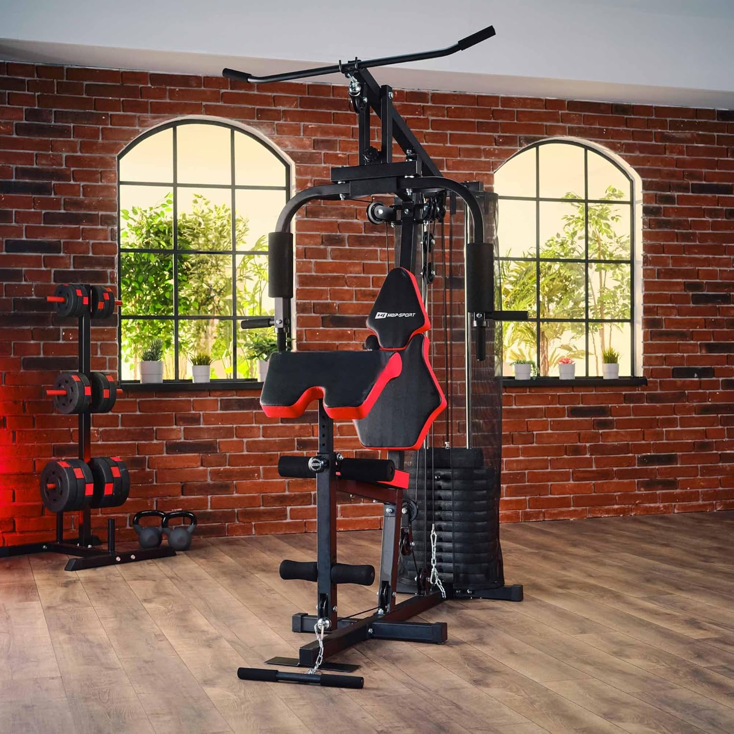 Hop-Sport Home Gym HS-1044K Multifunctional Fitness Station with Weight Stack