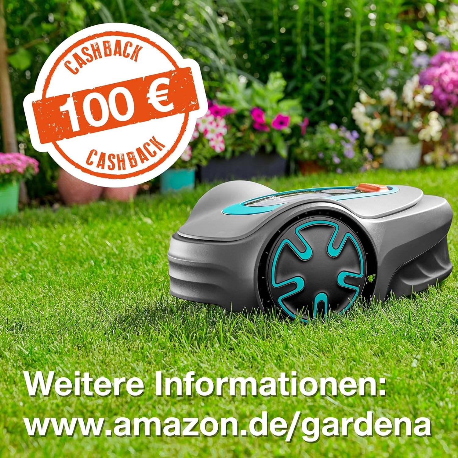 Gardena Mähroboter SILENO minimo 500 m²: intelligenter Rasenmäher mit optimaler Konnektivität, mit Gardena Bluetooth App programmierbar, DE-Version (15202-20)
