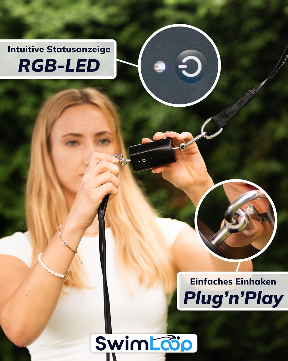 SwimLoop Bundle: Aktivitätstracker + Schwimmgurt, Heimtrainer für Widerstandstraining