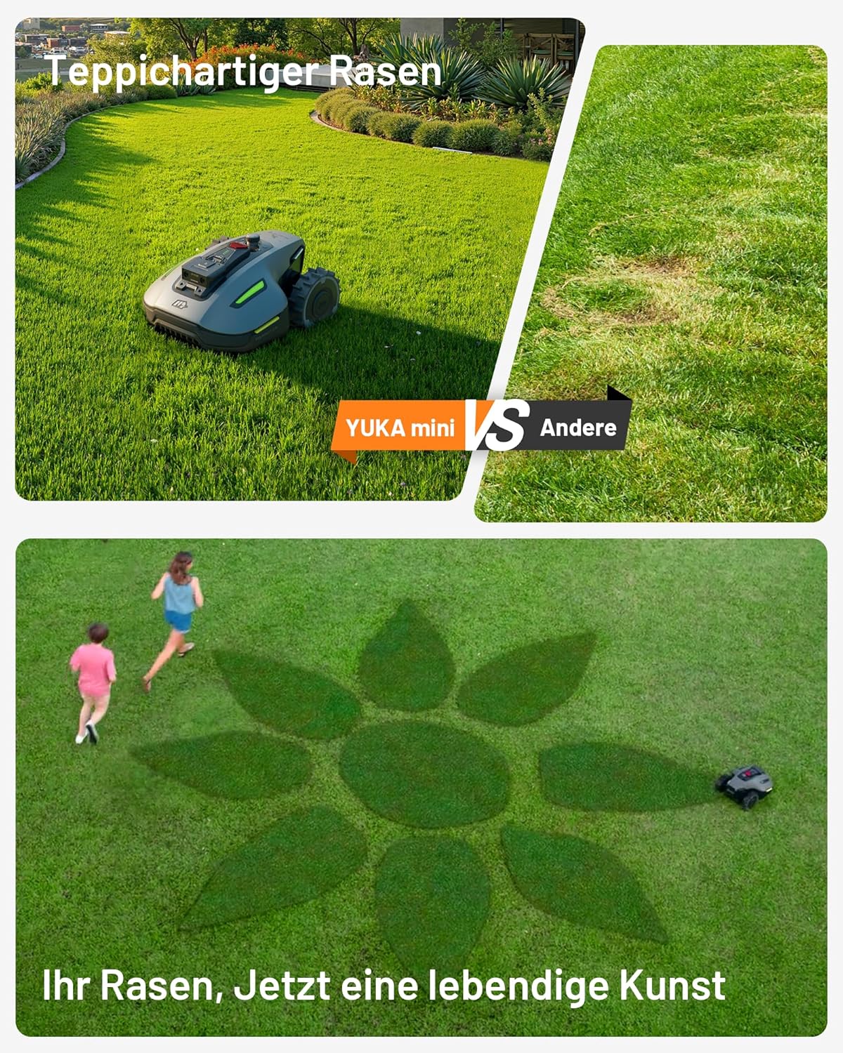 MAMMOTION YUKA und YUKA mini Serie Mähroboter (YUKA mini 700+Garage)