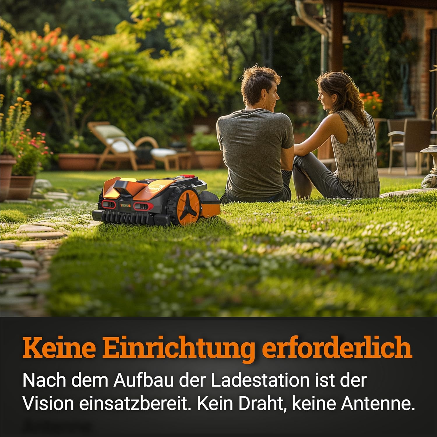 WORX Landroid Vision M800 Mähroboter WR208E.1 für Gärten bis 800m², AI Rasenmäher Roboter ohne Begrenzungskabel (WLAN & Bluetooth, aktive Hindernisvermeidung mit KI-Technologie, Igelschutz)
