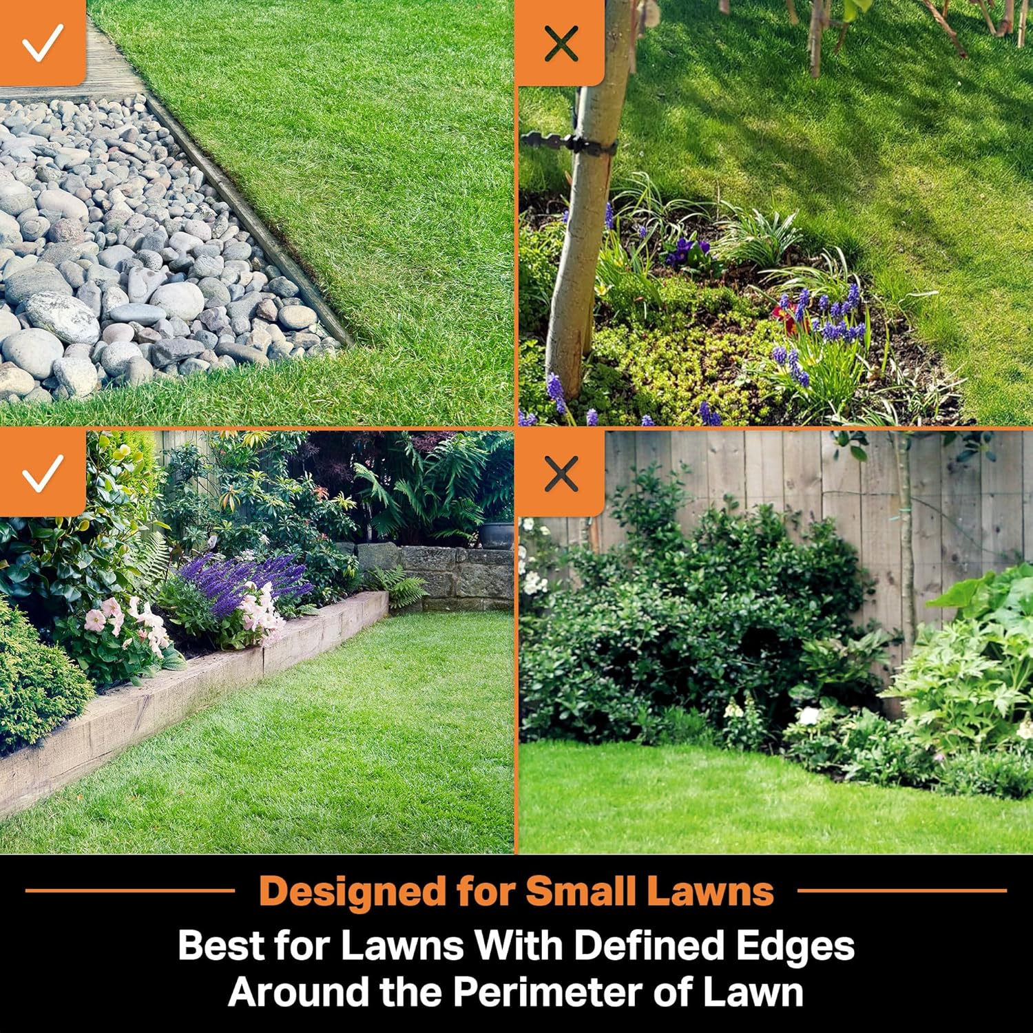 LawnMaster OcuMow™ Roboter-Rasenmäher mit kabellosem 24V MAX 10-Zoll-Gras-Trimmer-Kombi-Set, optische Navigation, automatische Hindernisvermeidung, punktgenauer Schnitt.