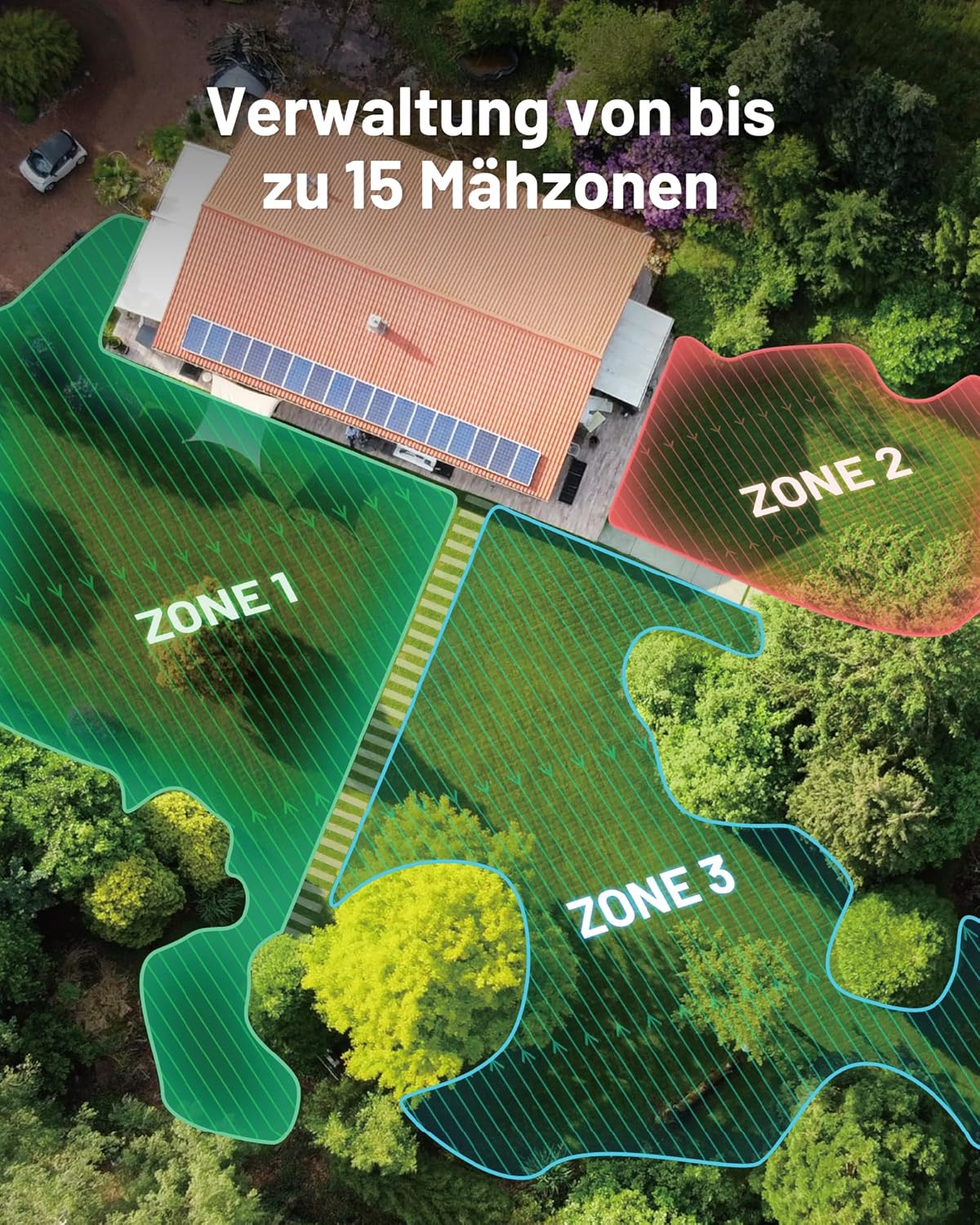 MAMMOTION LUBA mini AWD 1500 Mähroboter ohne Begrenzungskabel, NetRTK+Vision, Keine RTK-Antenne erforderlich, Auto-Kartierung, Empf. 1500m², Max. 1800m², mit 4G-Modul, 80% Steigung